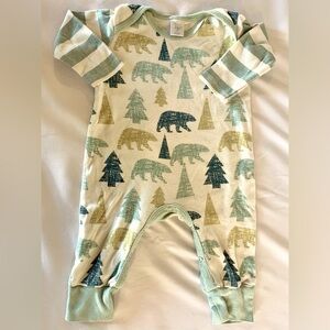 Tesa Babe Snap Button Romper - Forest Friends Theme, Size 6-12M